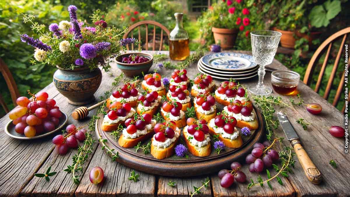 Elegant Grape and Goat Cheese Appetizers