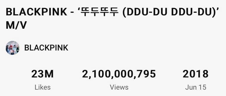 BLACKPINK's "DDU-DU DDU-DU" Sets Record as First K-Pop Group MV to Garner 2.1 Billion Views