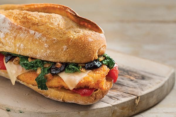 Chicken Cutlet Broccoli Rabe Sandwich