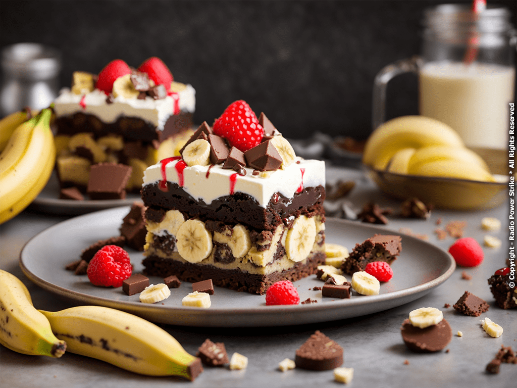 A Sweet Fusion of Banana Split & Brownies