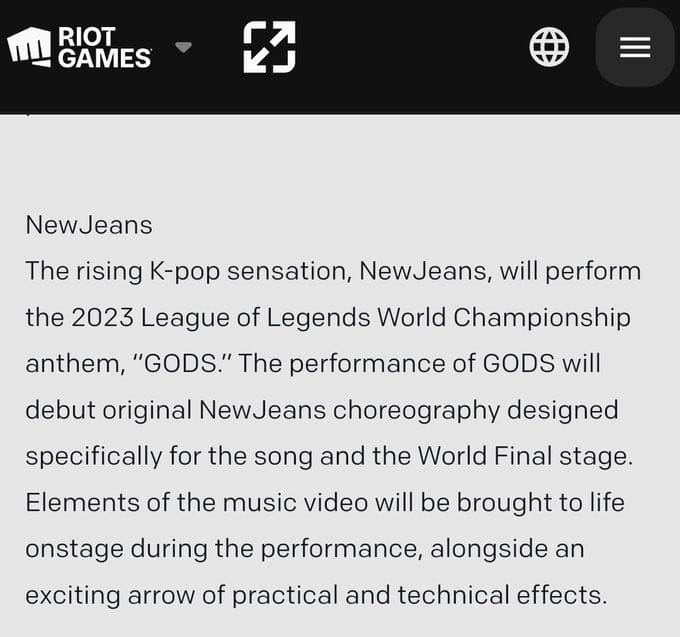 NewJeans and HEARTSTEEL Set to Electrify 2023 League of Legends World Championship Stage