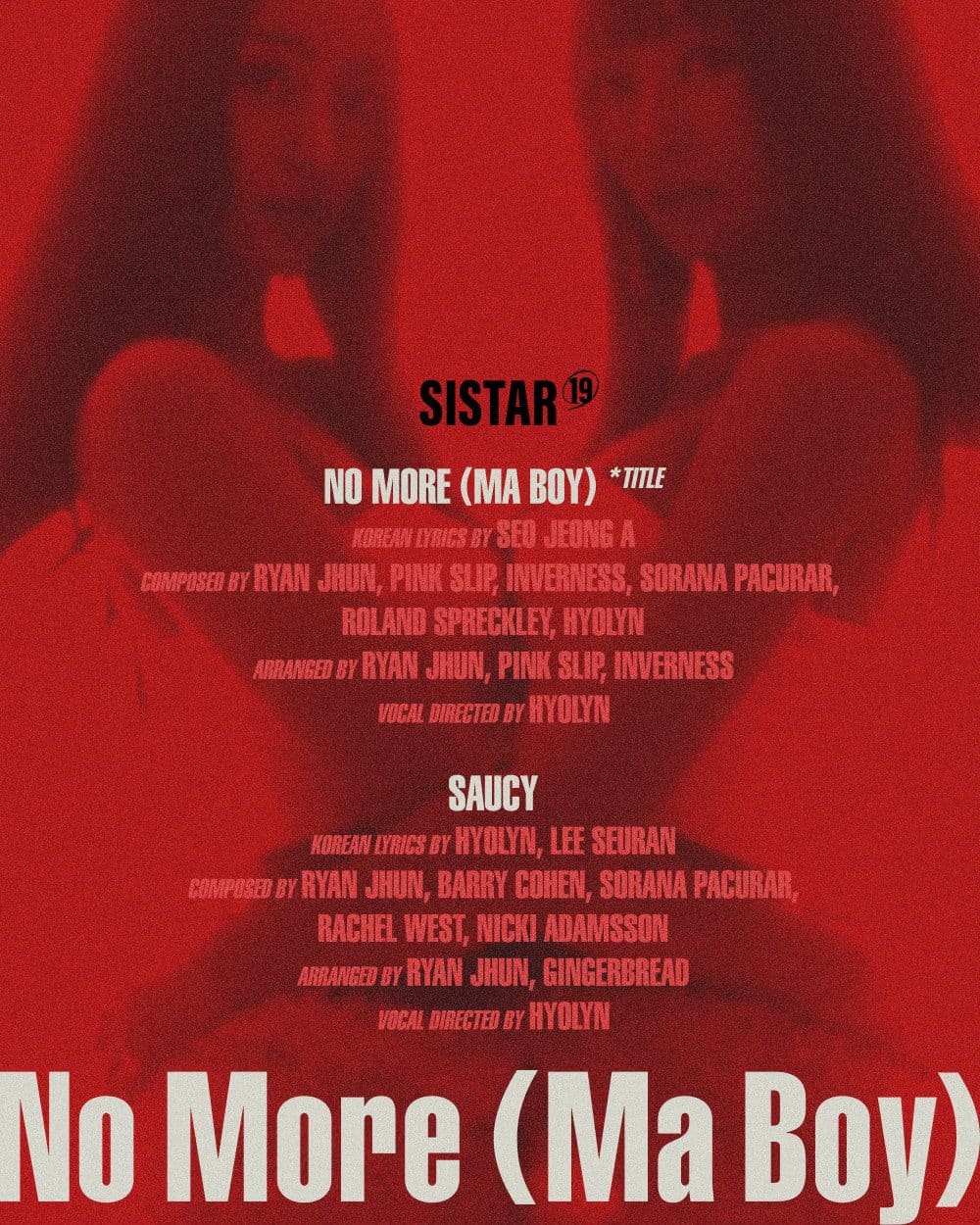 SISTAR19 Makes a Comeback with 'NO MORE (MA BOY)' Track List Reveal 002