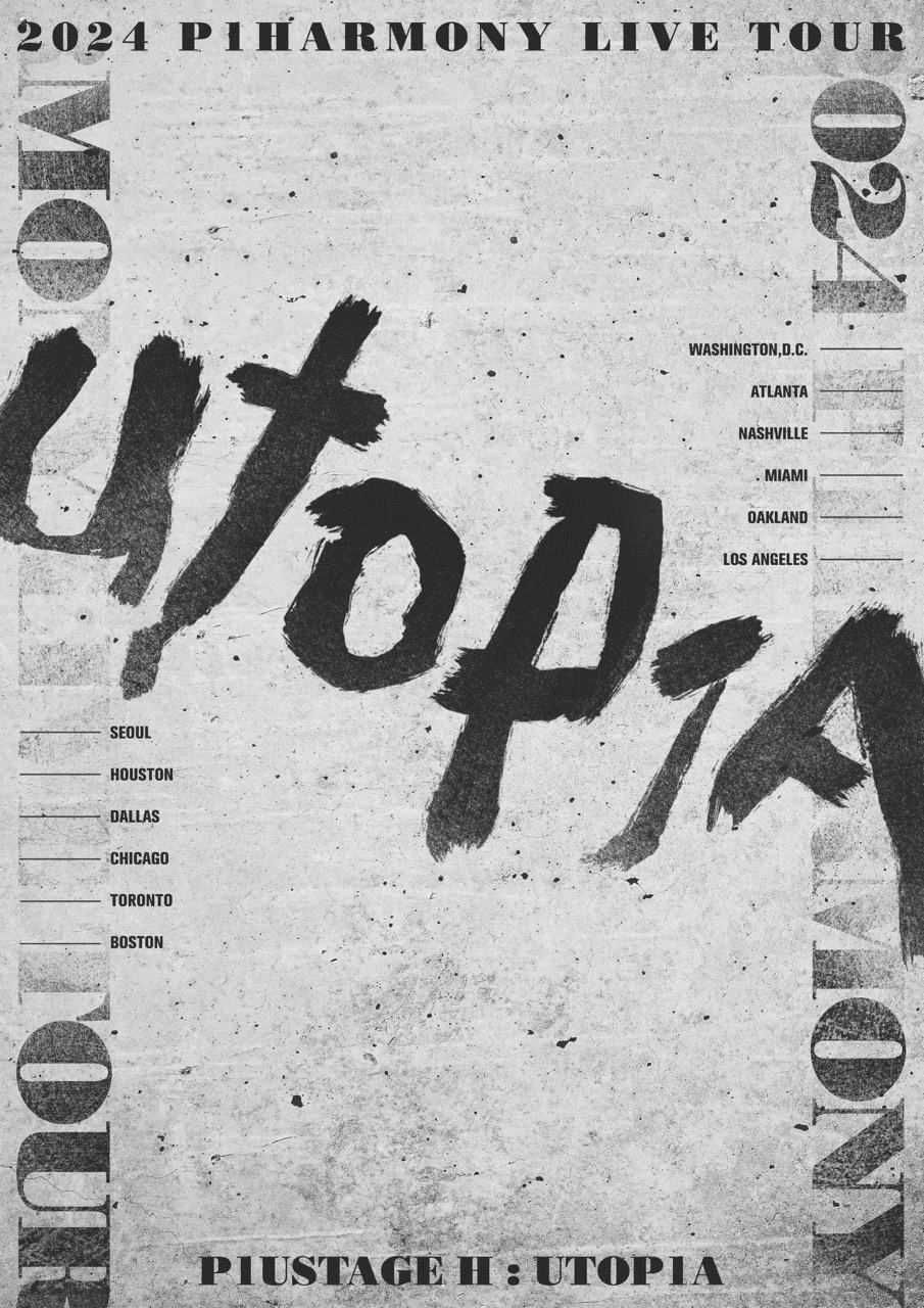 P1Harmony Sets the Stage for 2024 with 'P1ustage H: Utopia' Live Tour Teaser Poster 002